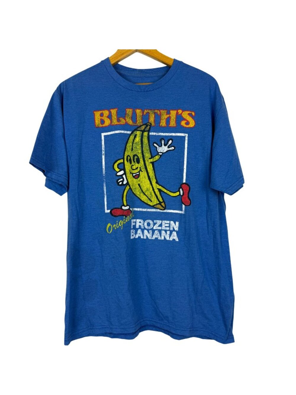 Arrested Development Adult Bluth's Original Frozen Banana T-Shirt L Distressed